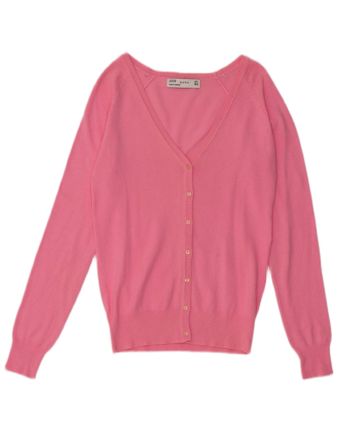 Zara Damen-Cardigan-Pullover UK 10 Small Pink