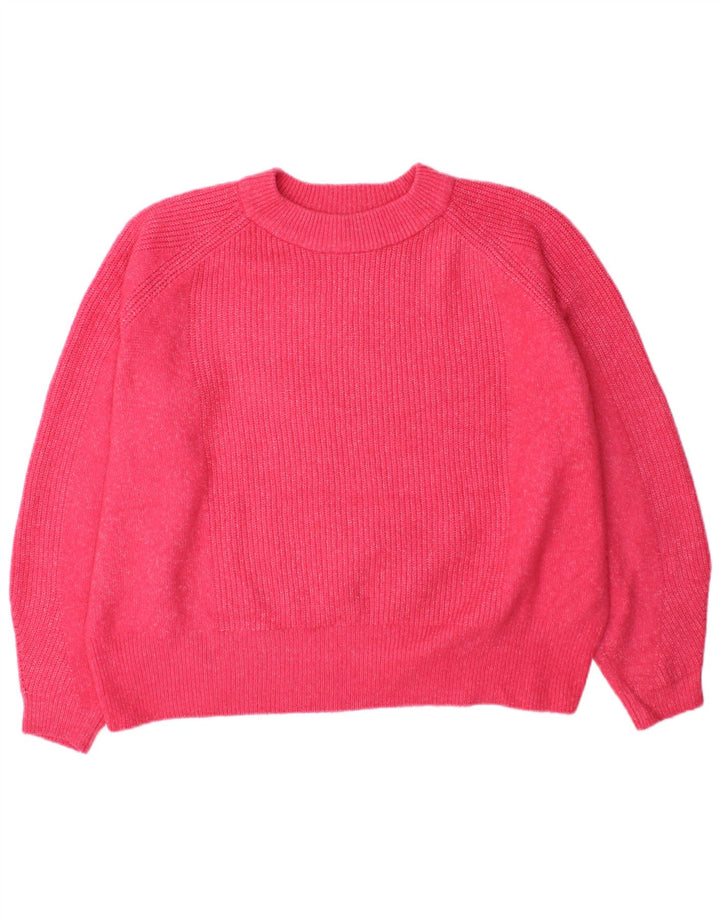 Marks & Spencer Damen-Pullover, übergroß, Rundhalsausschnitt, Gr. 18, XL, Rosa