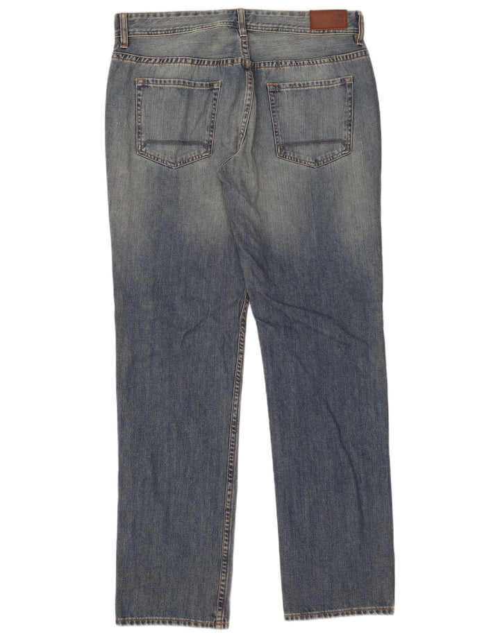 Timberland Herren Straight Jeans W35 L33 Blaue Baumwolle