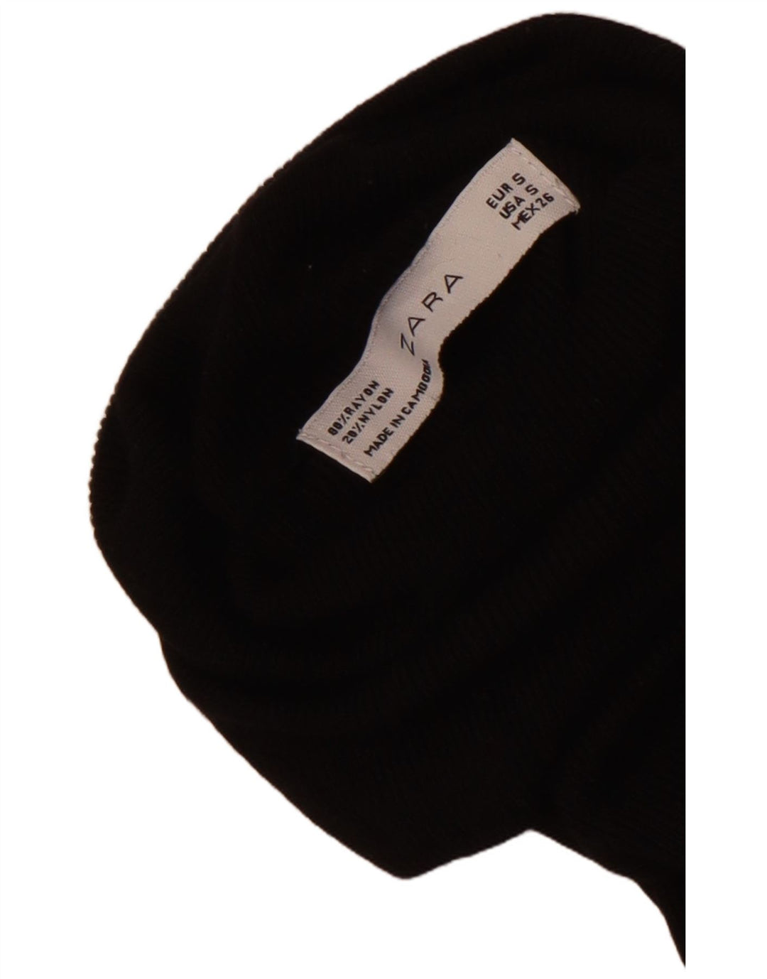 Zara Damen Langarm-Pulloverkleid, Größe S, Schwarz, Viskose