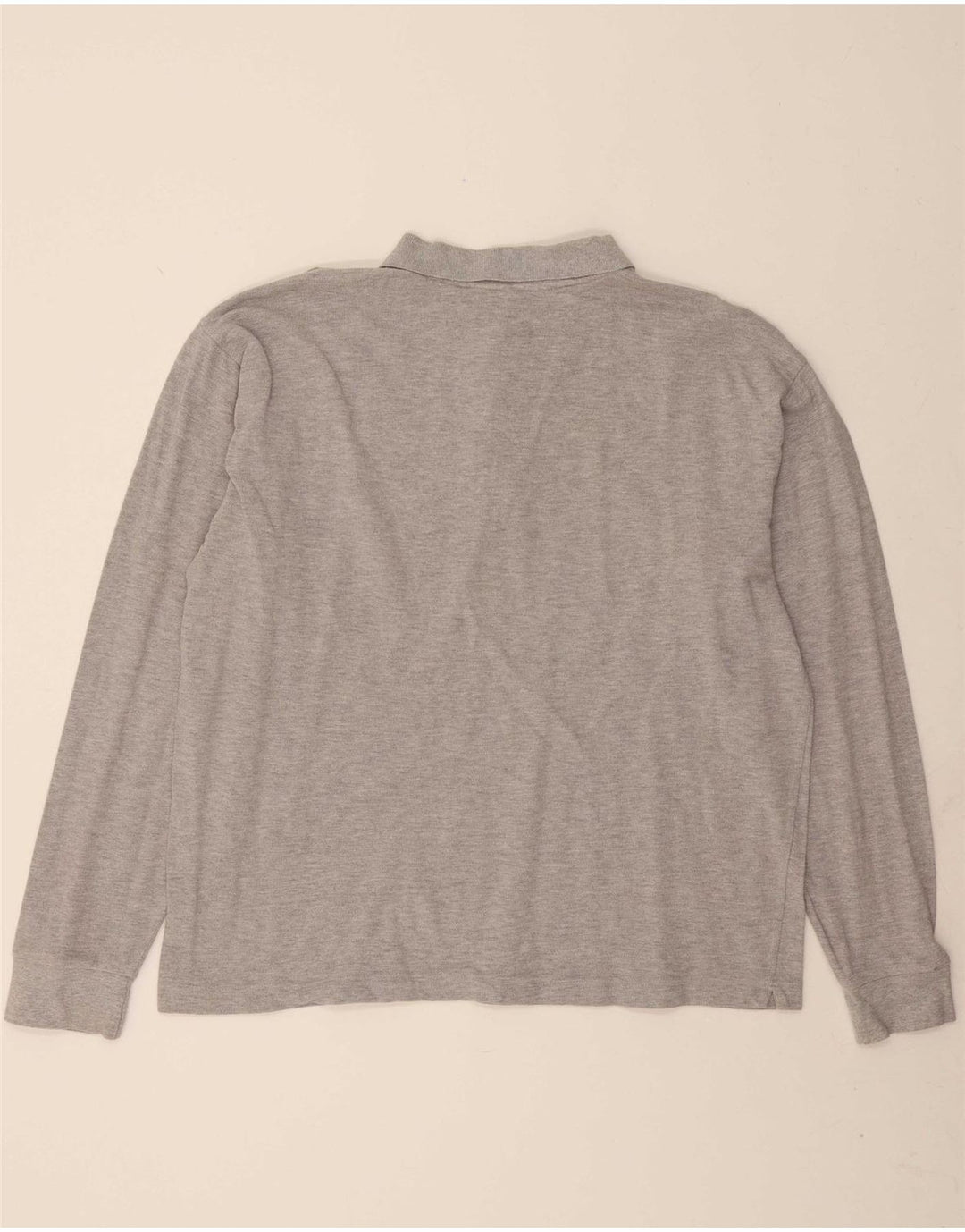 KAPPA Mens Long Sleeve Polo Shirt XL Grey Cotton