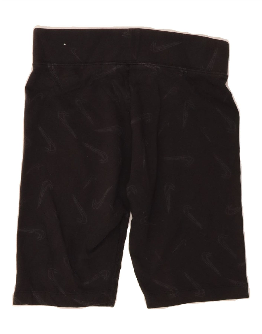NIKE Womens Tight Fit Graphic Sport Shorts UK 8 Small  Black Polyester Vintage Nike and Second-Hand Nike from Messina Hembry 