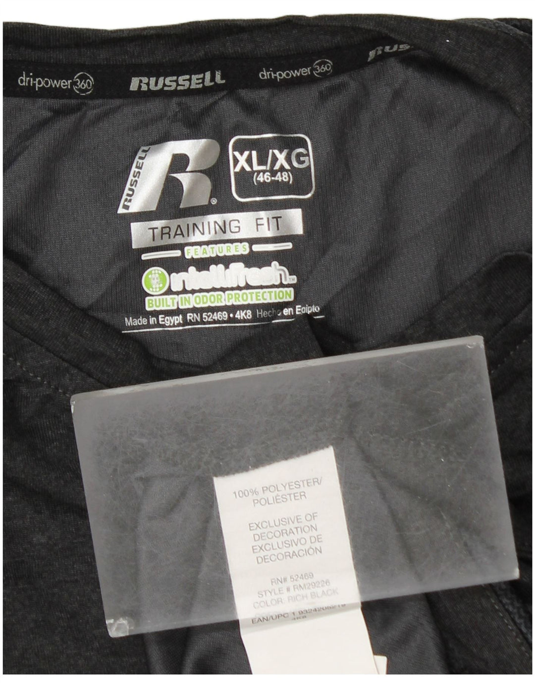 RUSSELL ATHLETIC Herren Dri-Power Weste Top UK 46/48 XL Grau Polyester