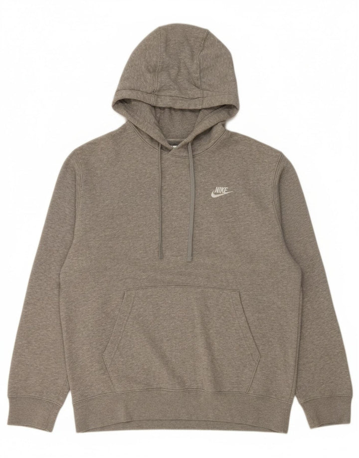 Nike Herren-Kapuzenpullover mit Grafik, mittelgrau gefleckte Baumwolle