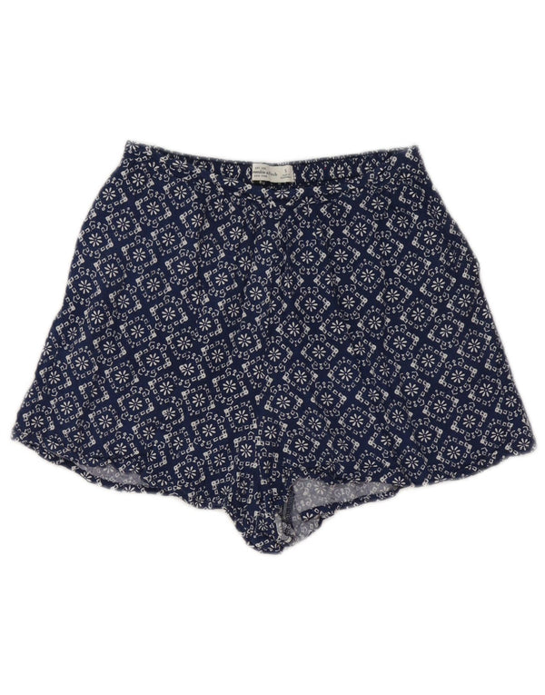 Abercrombie & Fitch Damen-Hotpants mit hoher Taille, Größe S, W26, Marineblau mit Blumenmuster