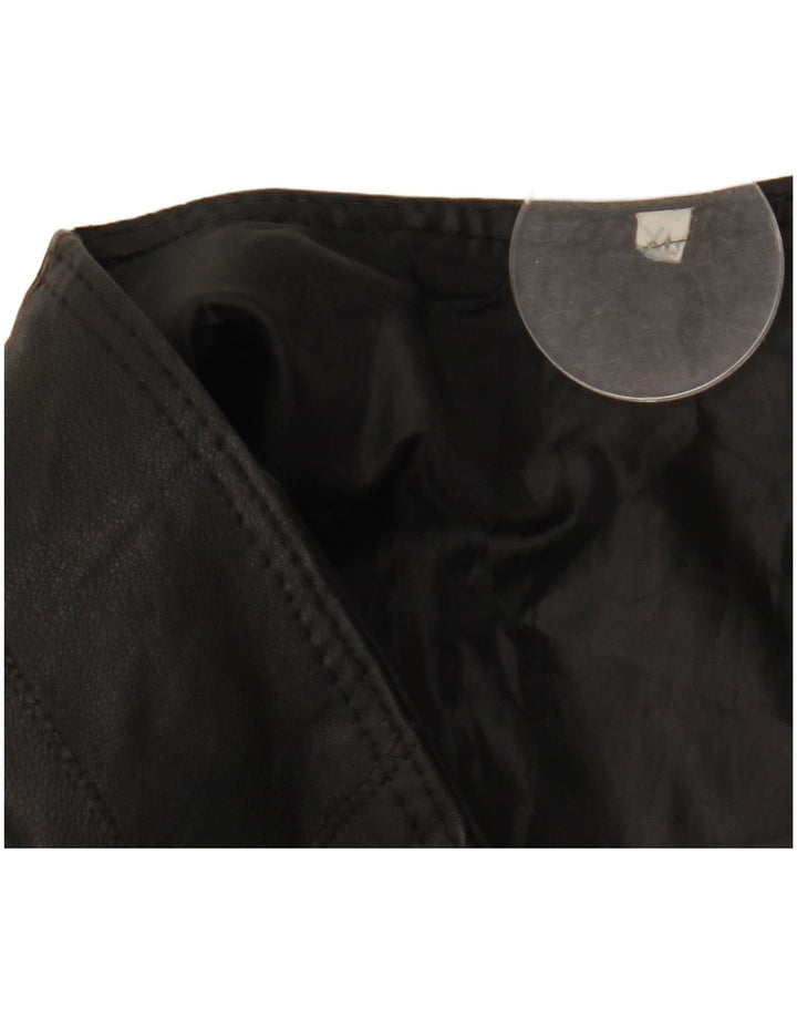 Vintage Herren Lederweste UK 42 XL Schwarz