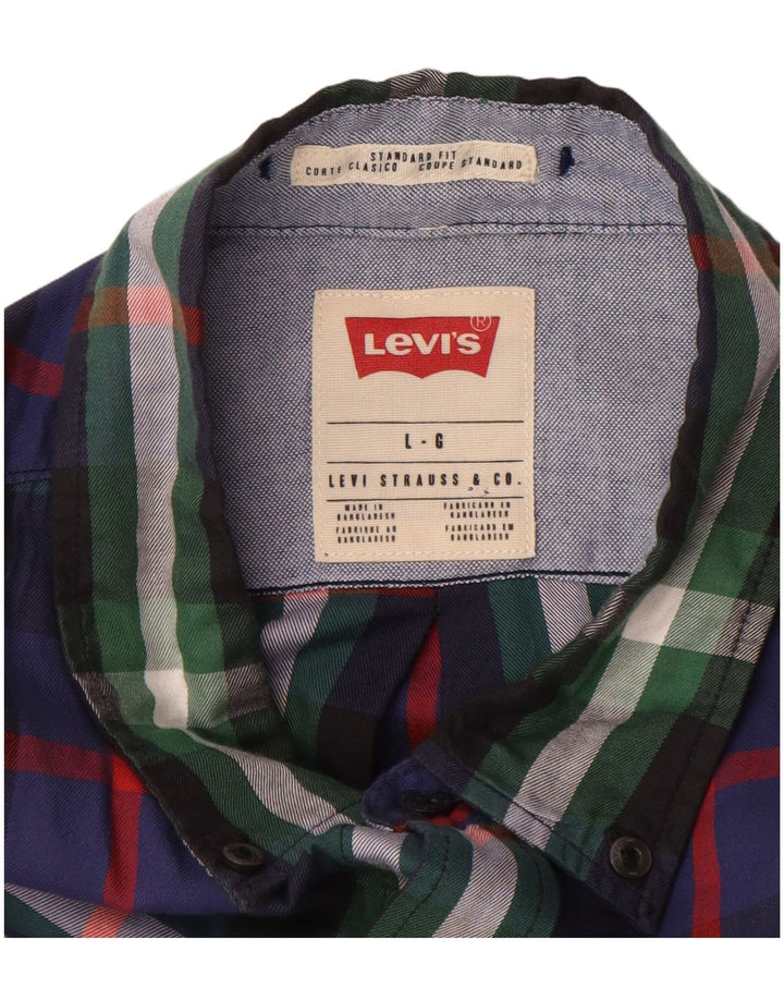 LEVI'S Herren-Flanellhemd mit Standard-Passform, groß, mehrfarbig, kariert, Baumwolle