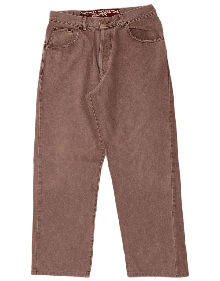 Unlimited Herren Straight Jeans W36 L30 Graue Baumwolle