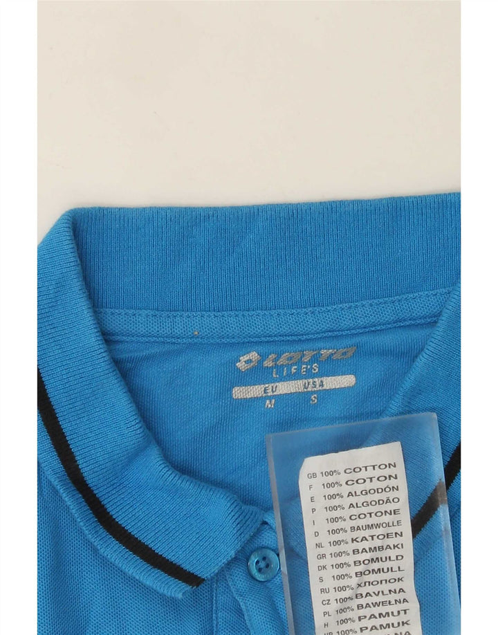 Lotto Herren-Poloshirt aus mittelblauer Baumwolle