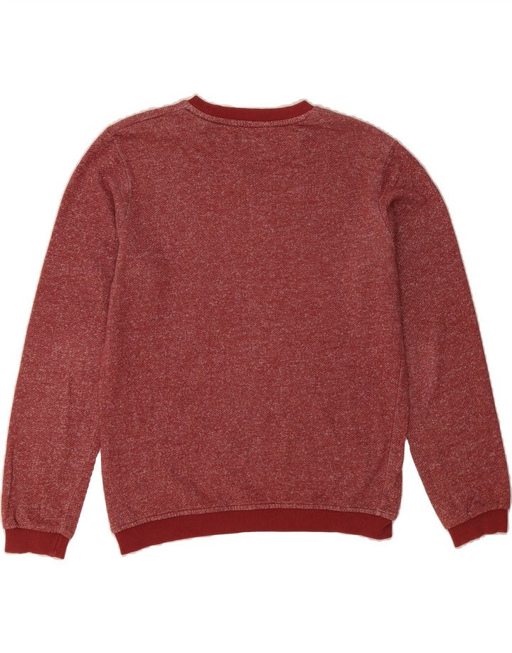 JACK & JONES Mens Graphic Sweatshirt Jumper Small Red Flecked Cotton Vintage Jack & Jones and Second-Hand Jack & Jones from Messina Hembry 