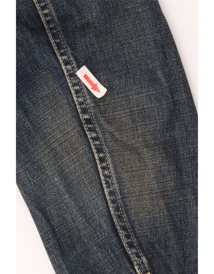 Gas Damen Crop Denim Jacke UK 16 Large Marineblau Baumwolle