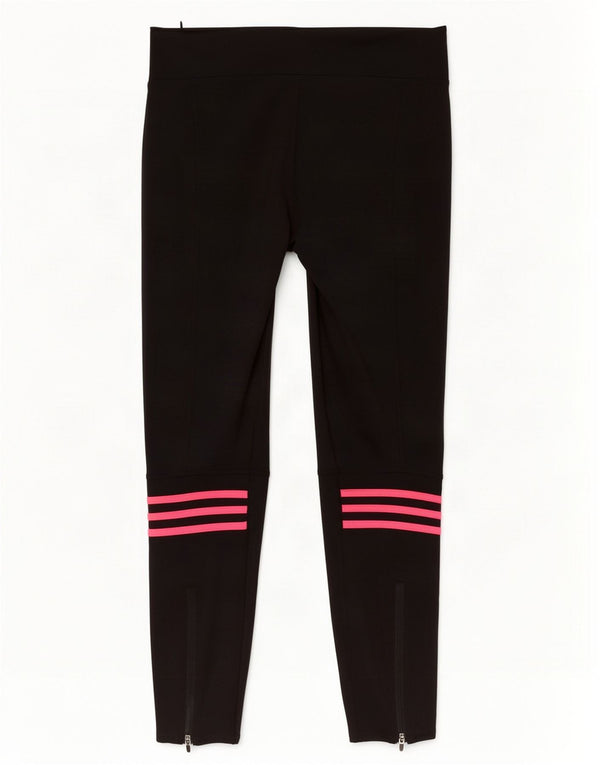 Adidas Damen Crop Leggings UK 12/14 Medium Schwarz Polyester