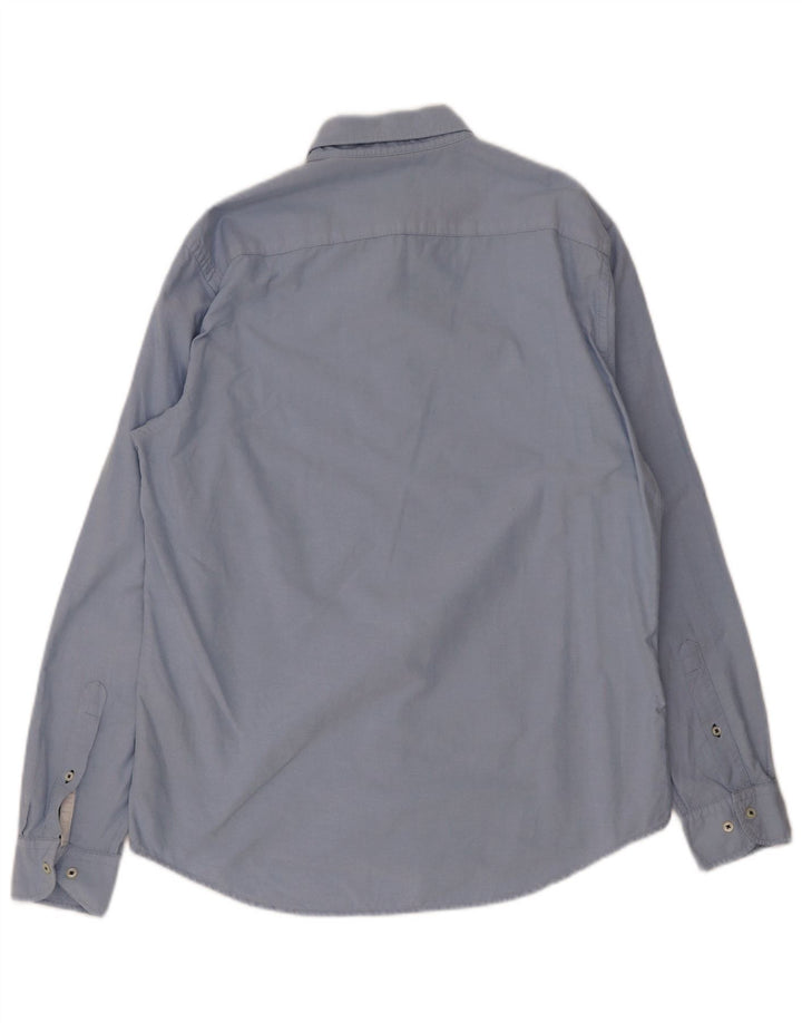 Tommy Hilfiger Herrenhemd, große blaue Baumwolle