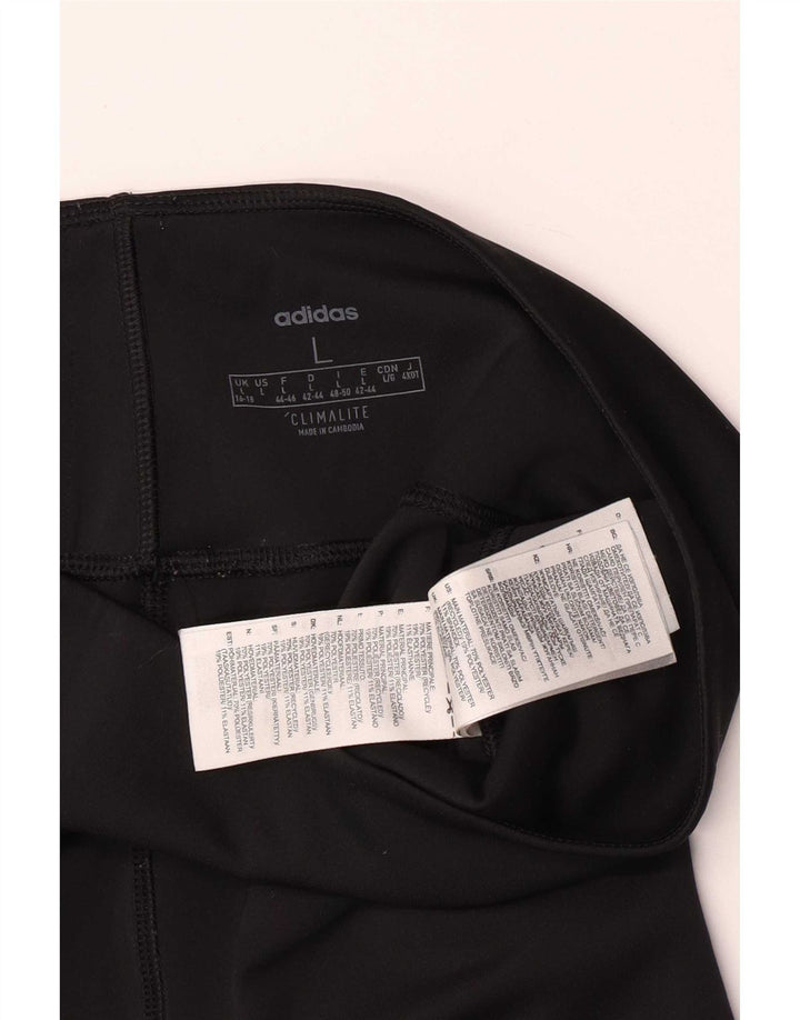 Adidas Damen Climalite Capri Leggings UK 16/18 Large Schwarz Polyester