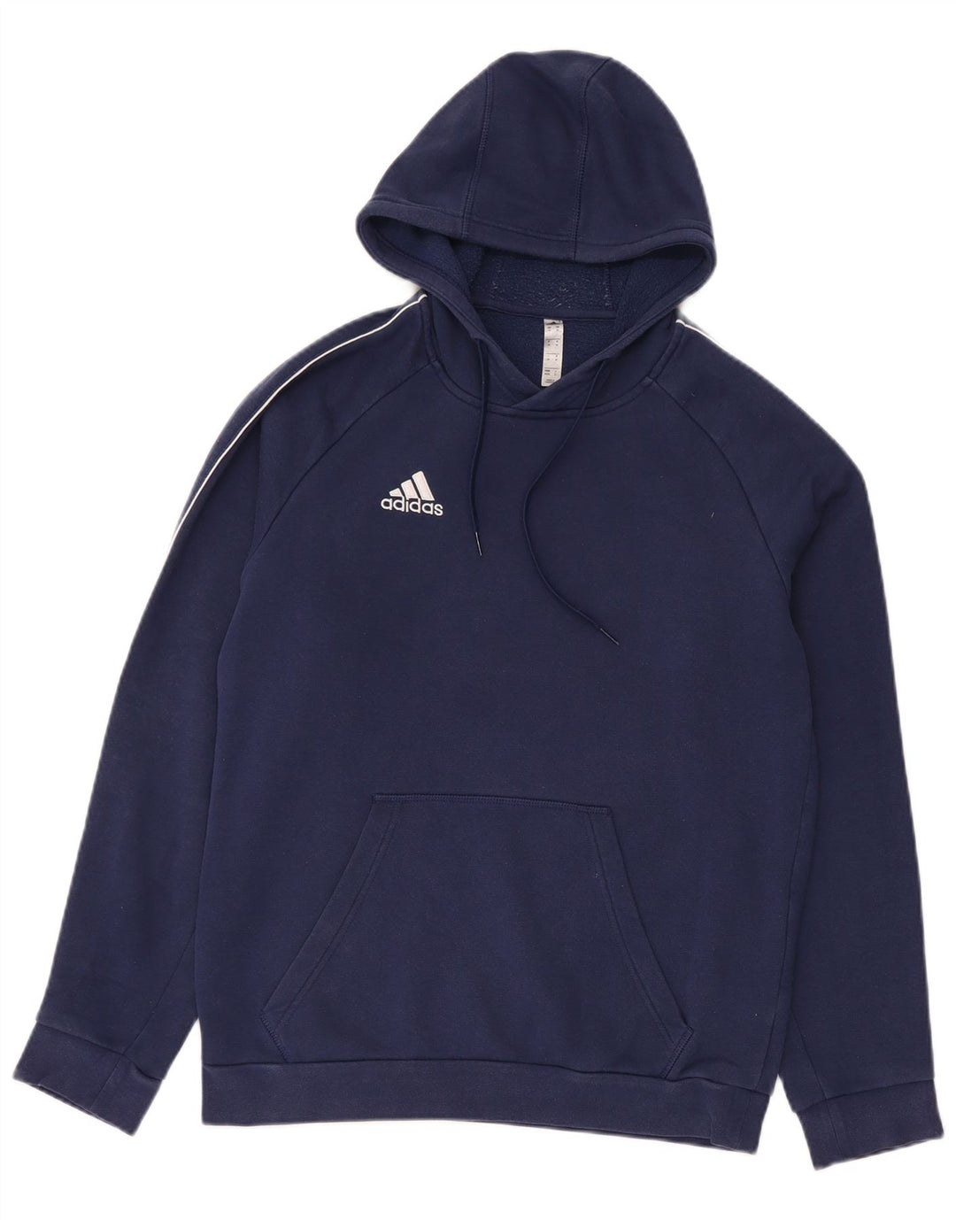 Adidas Herren Kapuzenpullover aus mittelblauer, marineblauer Baumwolle