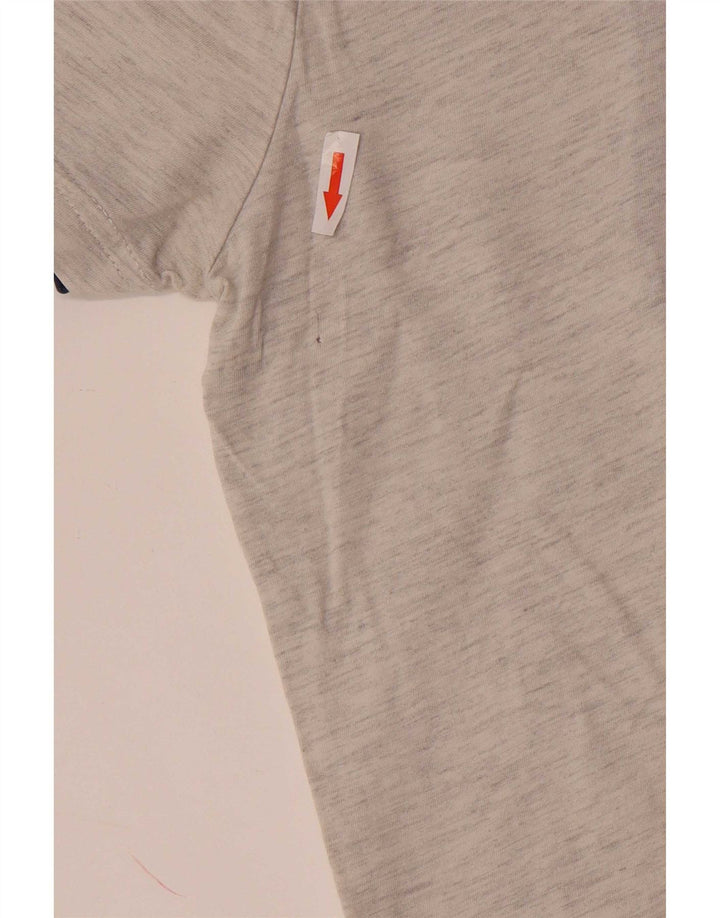 Desigual Herren Grafik-T-Shirt-Oberteil, große graue Baumwolle