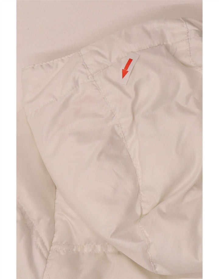 Adidas Damen Kapuzen-Übergröße, gepolsterter Mantel, UK 6, XS, Weiß, Polyester