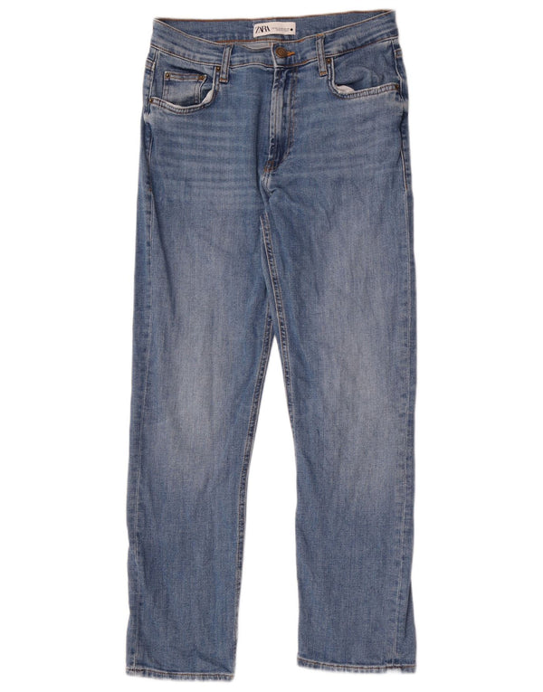 Zara Damen Straight Jeans EU 40 Medium W30 L27 Blaue Baumwolle