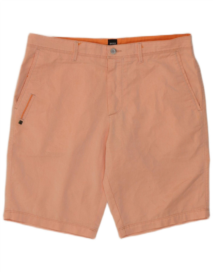 Hugo Boss Herren Chinoshorts IT 48 Medium W32 Orange Baumwolle