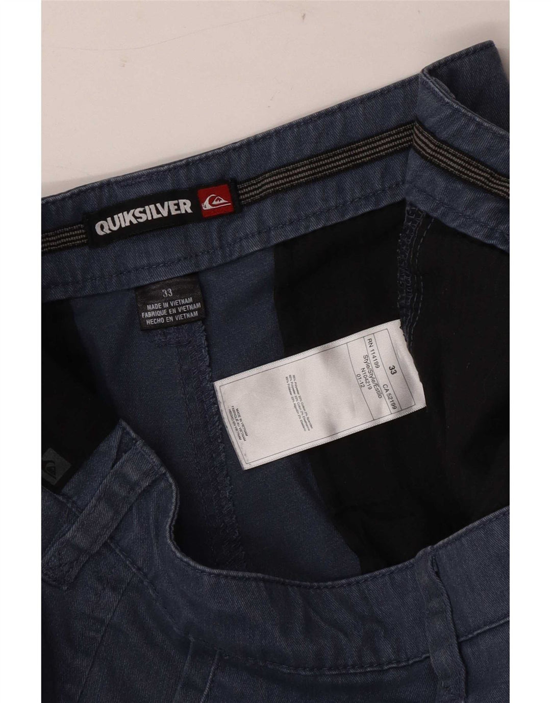 Quiksilver Herren Chinoshorts W33 mittelblaue Baumwolle