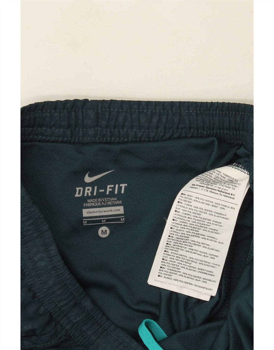 Nike Damen Sportshorts UK 14 Mittelgrün gepunktetes Polyester