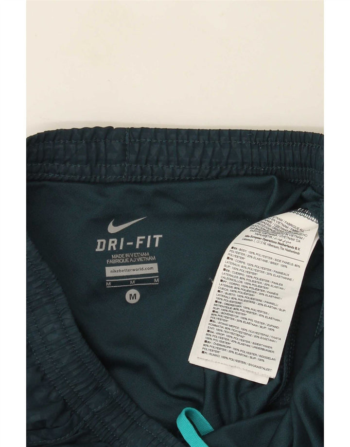Nike Damen Sportshorts UK 14 Mittelgrün gepunktetes Polyester