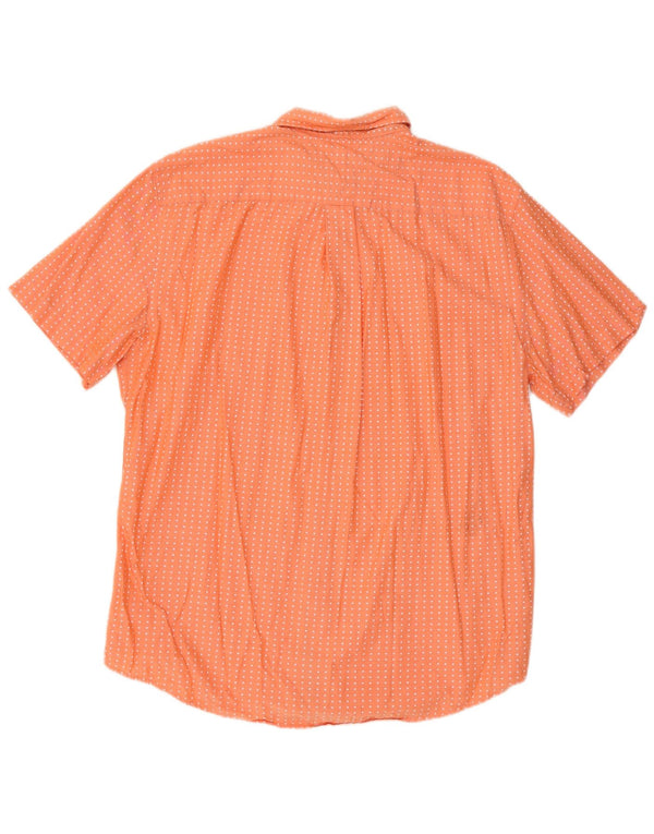 Tommy Hilfiger Herren Kurzarm-Hemd mit klassischer Passform, groß, orange gefleckt