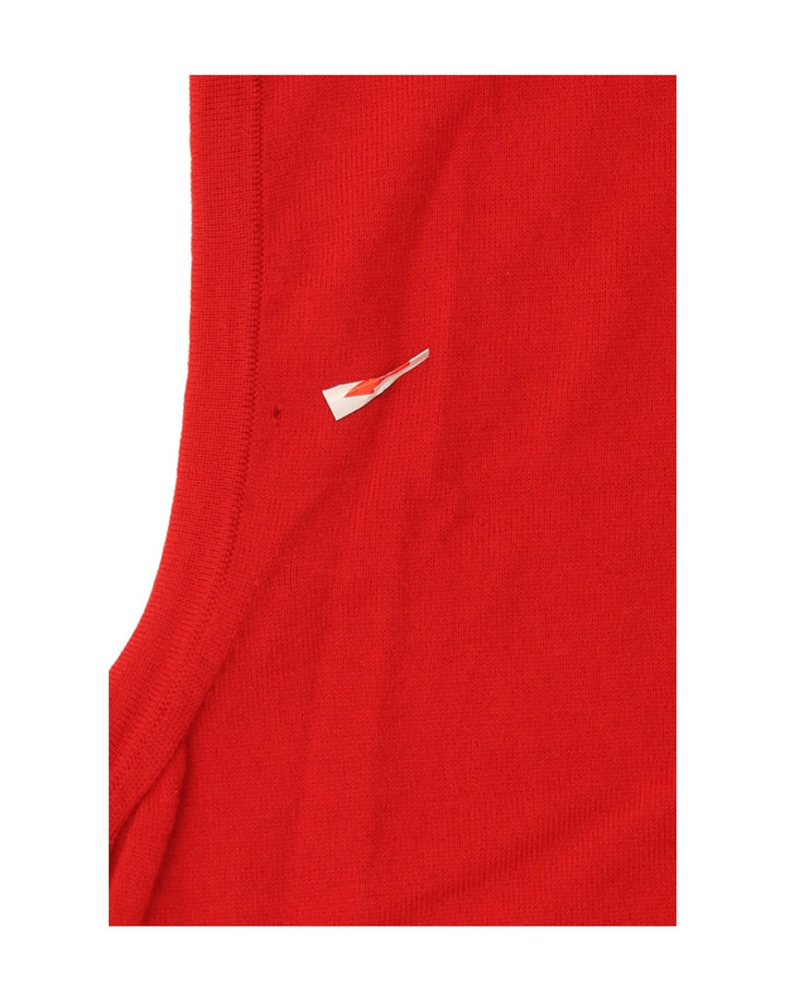 Vintage Herren Weste Tank Top EU 48 Mittelrote Wolle