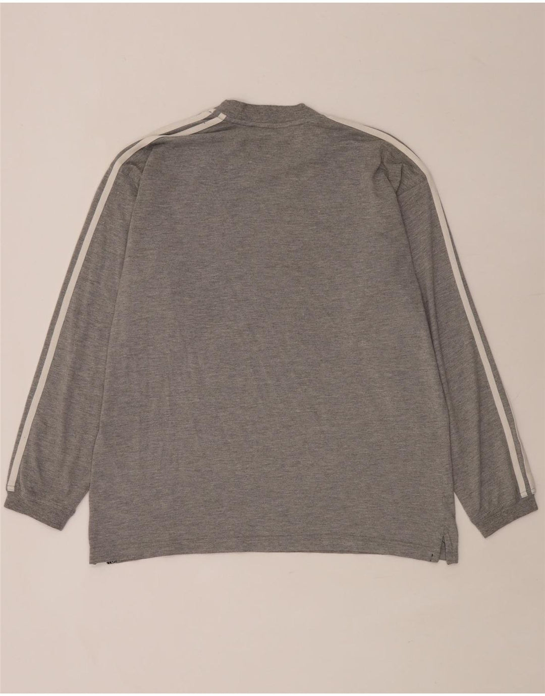 Adidas Herren Top Langarm UK 38/40 Mittelgrau gefleckte Baumwolle
