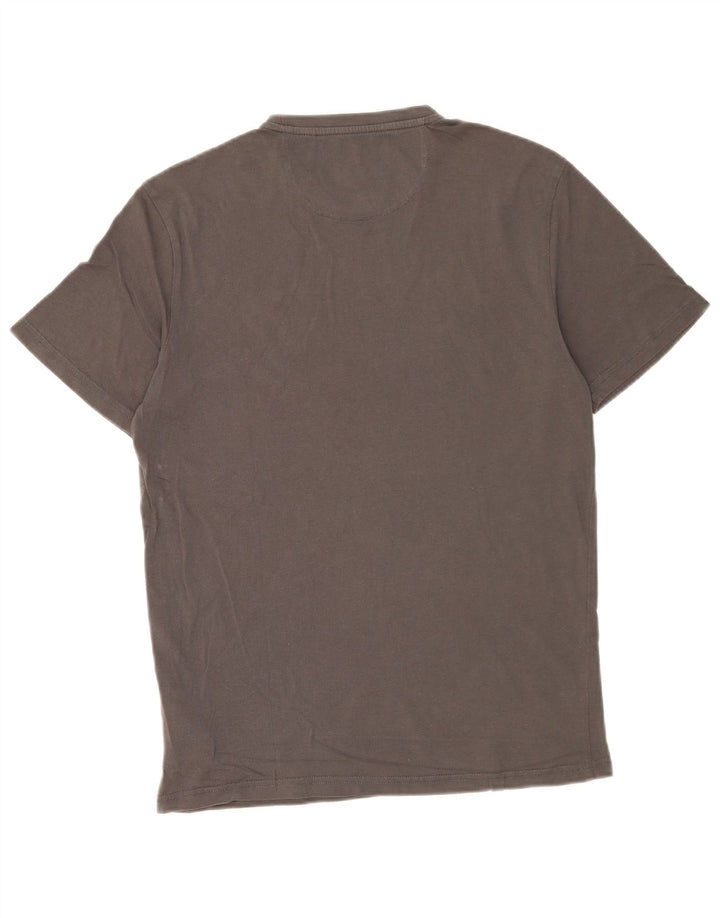 Napapijri Herren T-Shirt Top Small Grau Baumwolle