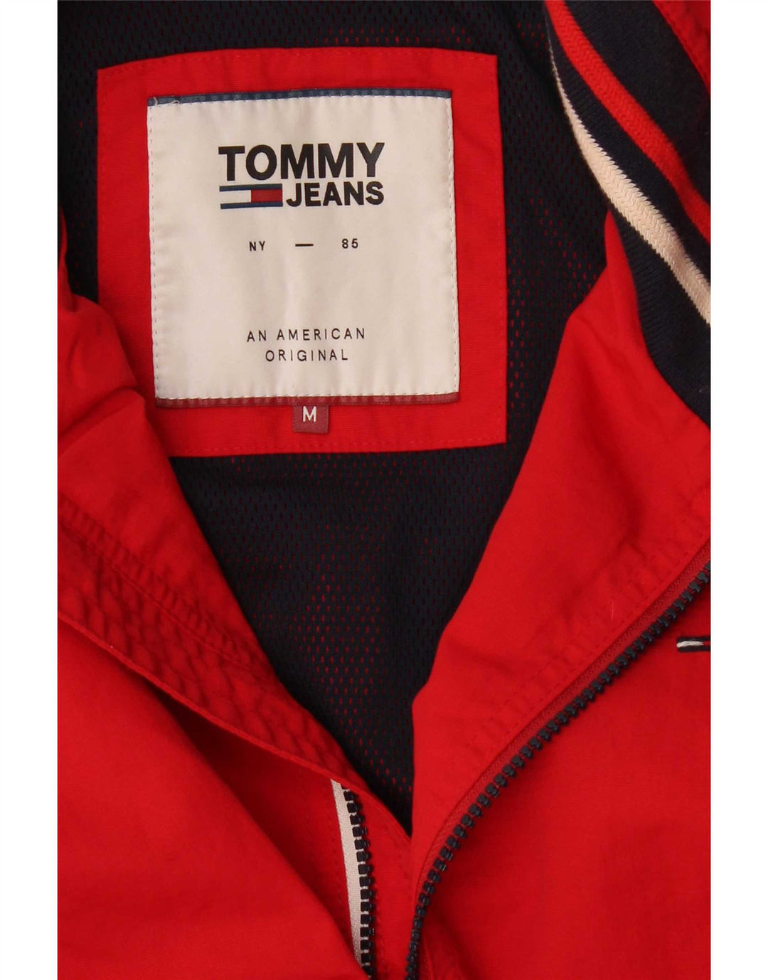 Tommy Hilfiger Herren Bomberjacke UK 38 Mittelroter Farbblock