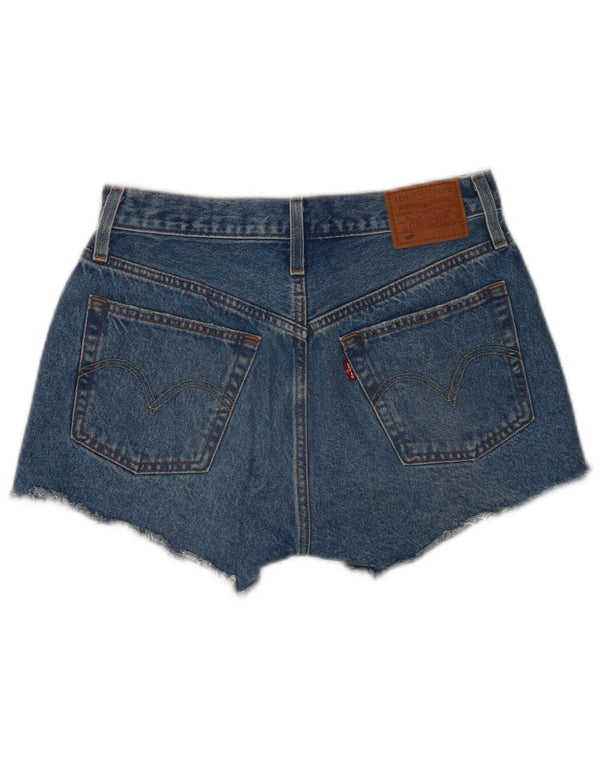 Levi's Damen 501 Distressed Denim Shorts W27 Small Blaue Baumwolle