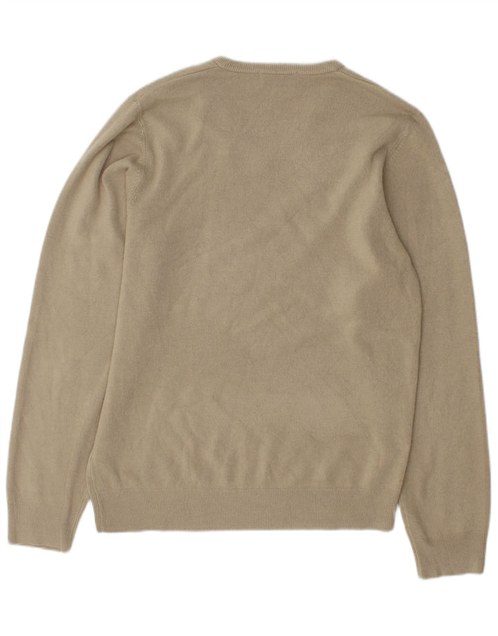 Marks & Spencer Herren Blue Harbor V-Ausschnitt Pullover Pullover Mittelbeige