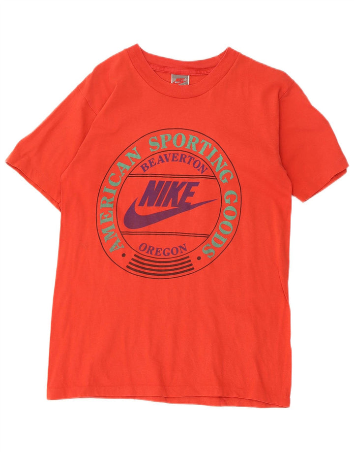 Nike Herren-T-Shirt mit Grafik, Größe S, rote Baumwolle