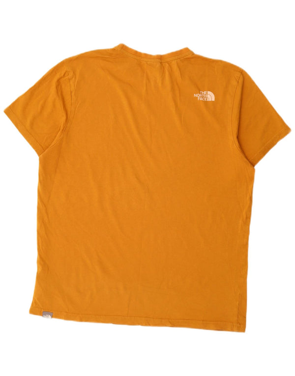 The North Face Herren T-Shirt Top Large Gelb Baumwolle