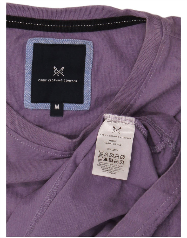 CREW CLOTHING Herren T-Shirt Top aus mittelvioletter Baumwolle