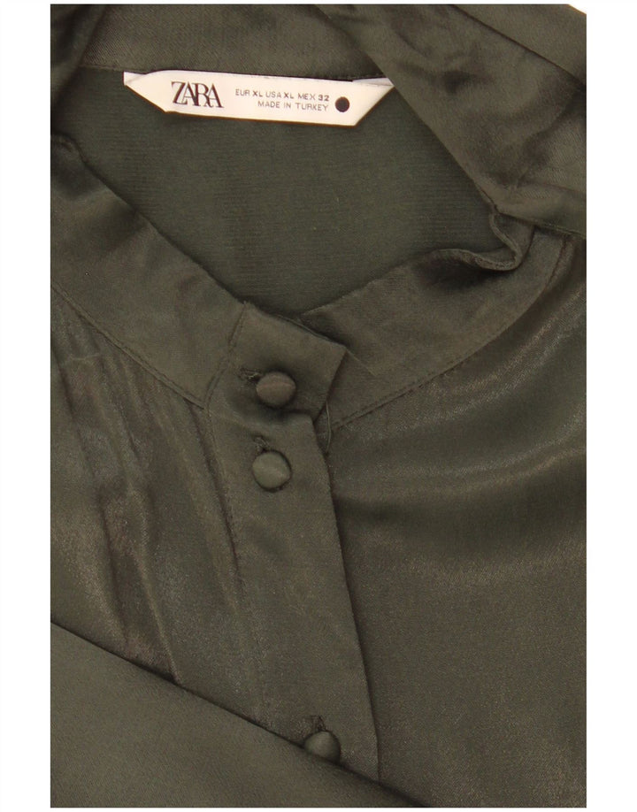 Zara Damen Hemdbluse UK 18 XL Grün