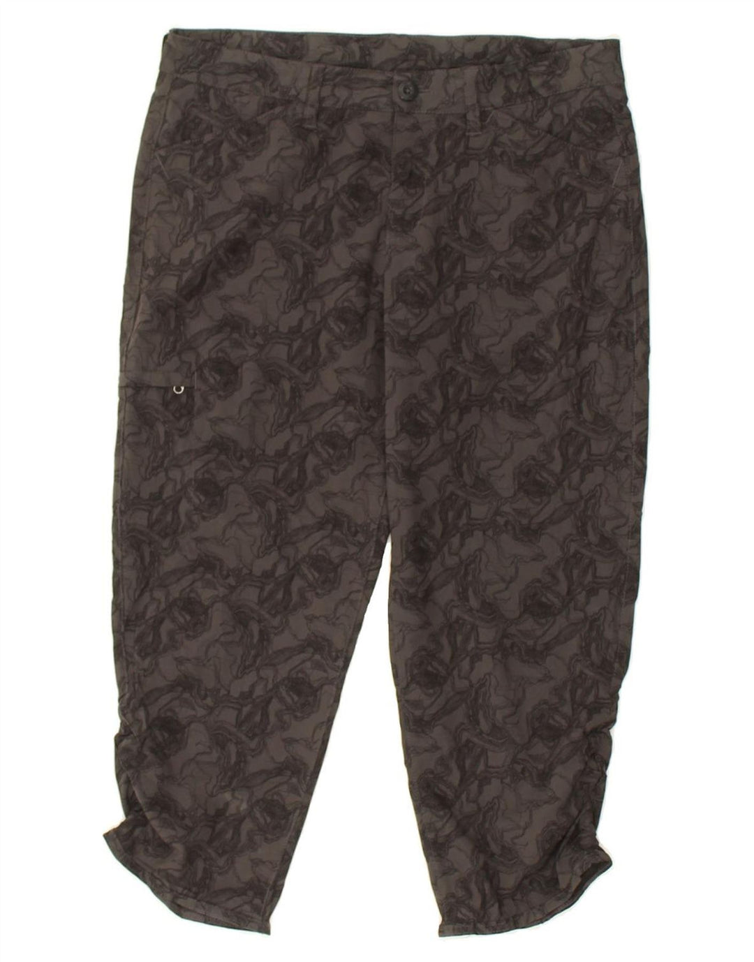 EDDIE BAUER Womens Capri Trousers US 4 Small W30 L31 Grey Polyester | Vintage Eddie Bauer | Thrift | Second-Hand Eddie Bauer | Used Clothing | Messina Hembry 
