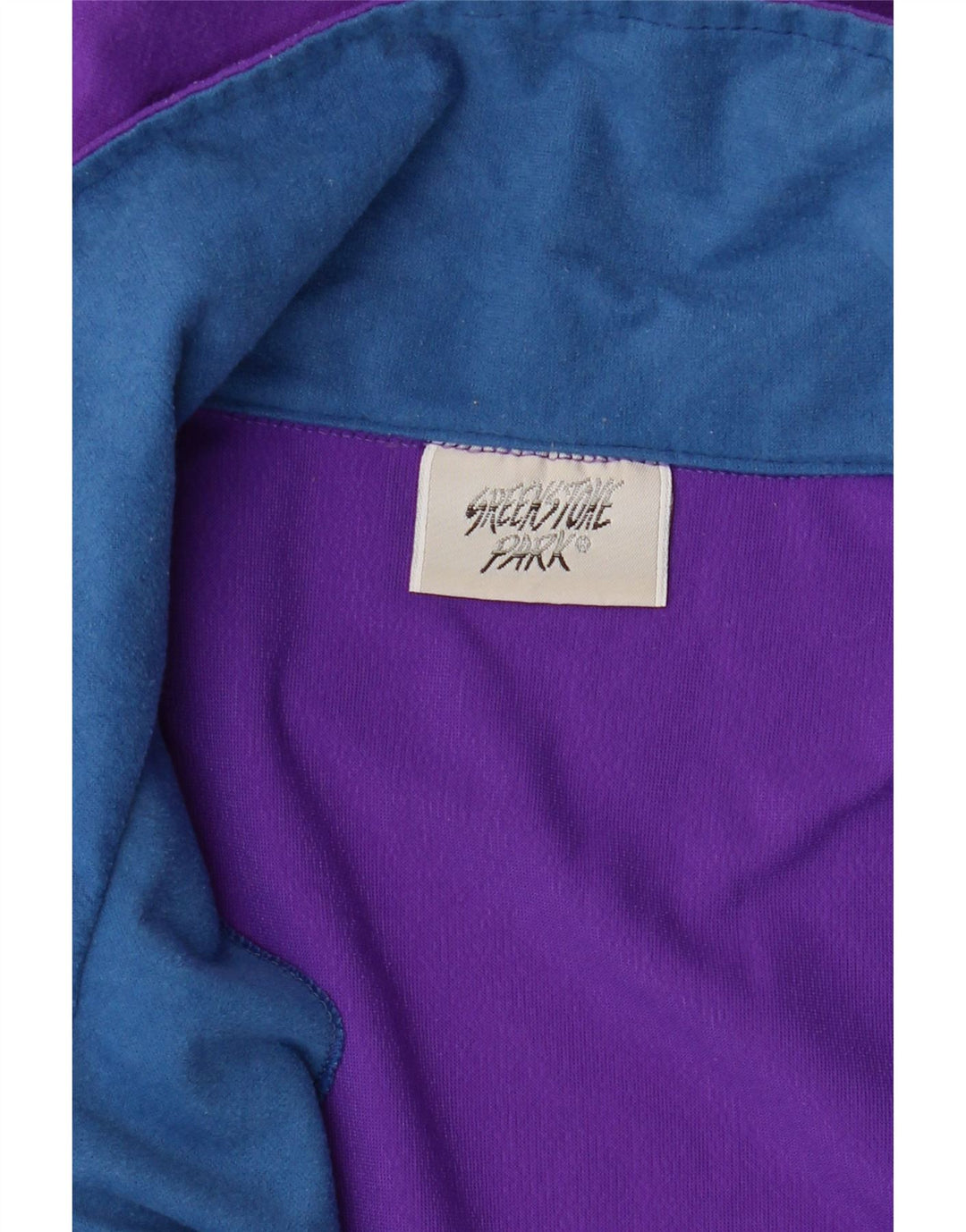 Greenstone Park Herren-Sweatshirt mit Reißverschluss am Hals, mittlerer Lila-Farbblock