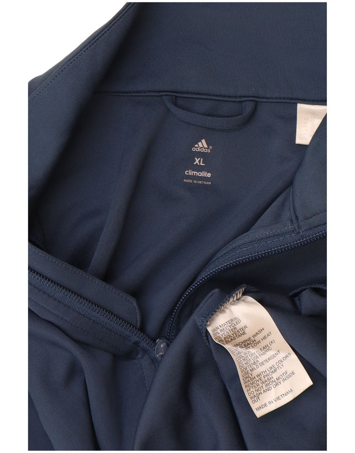 Adidas Damen Climalite Trainingsanzug Top Jacke UK 18 XL Marineblau Polyester