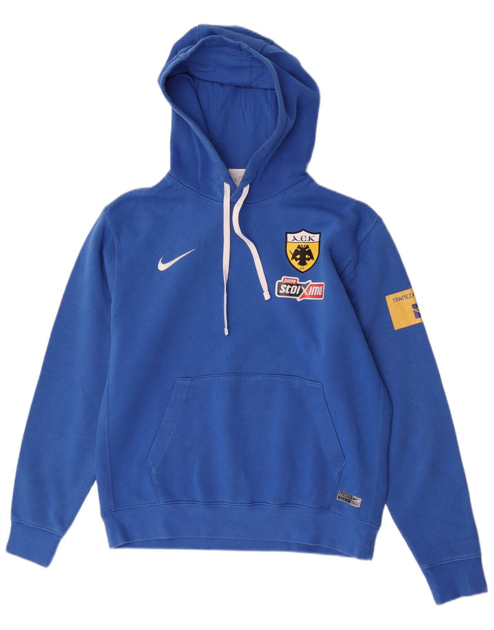 Nike Herren-Kapuzenpullover mit Grafik, mittelblaue Baumwolle