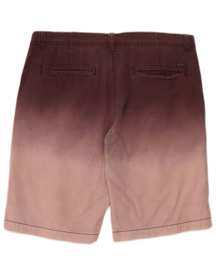 Pierre Cardin Herren Chinoshorts Medium W32 Braune Colourblock-Baumwolle