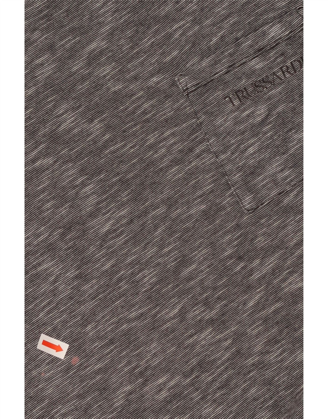 TRUSSARDI Herren-T-Shirt, klein, grau gesprenkelte Baumwolle