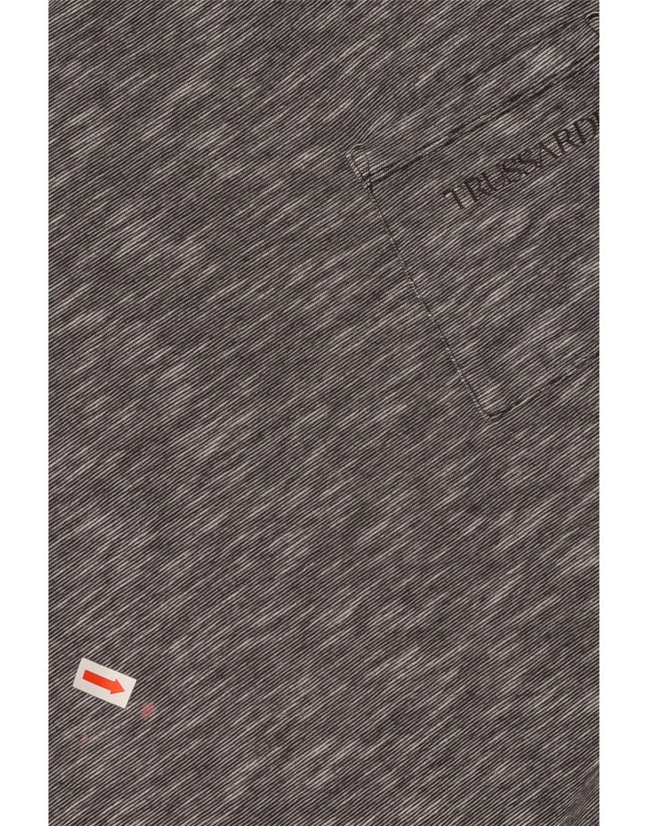 TRUSSARDI Herren-T-Shirt, klein, grau gesprenkelte Baumwolle