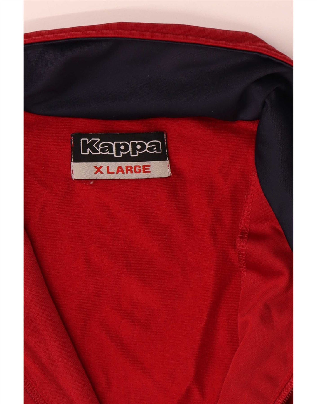 Kappa Herren-Trainingsanzug-Top-Jacke XL, rotes Farbblock-Polyester