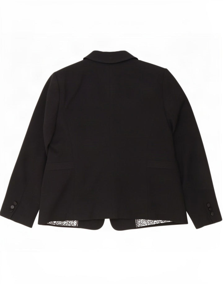 Marks & Spencer Damen 1-Knopf-Blazerjacke UK 20 2XL Schwarz Polyester