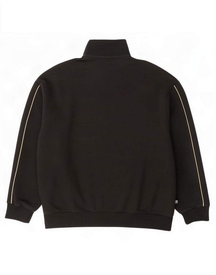 Puma Herren-Sweatshirt mit Reißverschluss am Hals, Größe S, Schwarz, Baumwolle