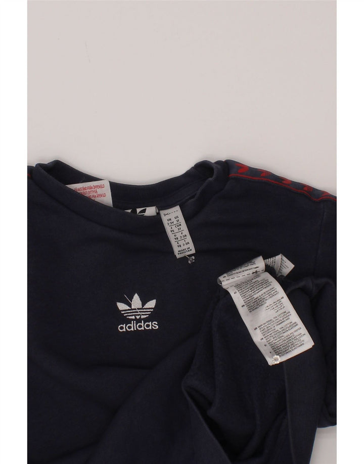 Adidas Jungen Grafik-Sweatshirt-Pullover, 2–3 Jahre, marineblaue Baumwolle