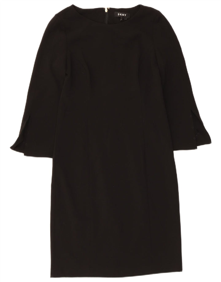 Dkny Damen-Etuikleid mit 3/4-Ärmeln, US 2 XS, schwarzes Polyester