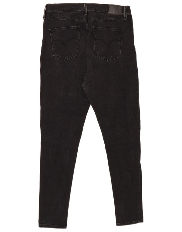 Levi's Damen 720 High Rise Super Skinny Jeans W31 L30 Schwarze Baumwolle